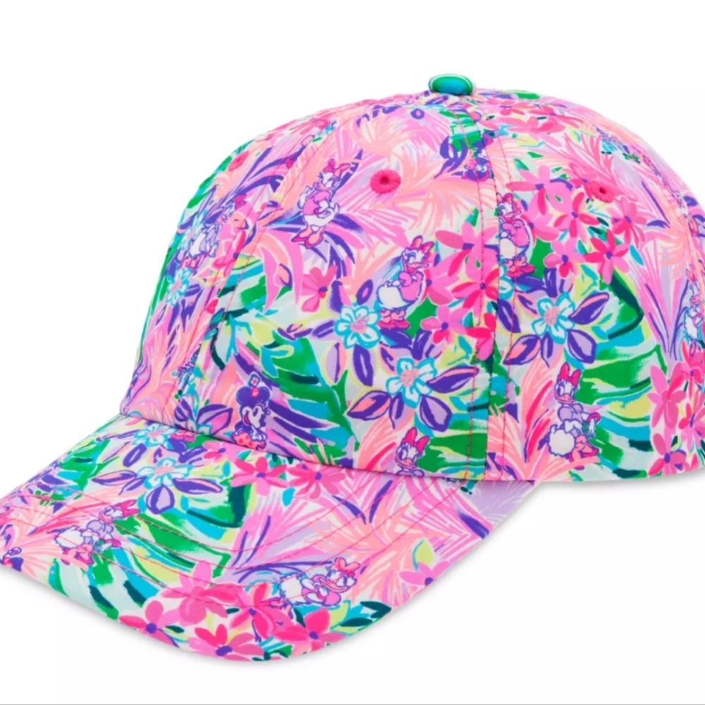 Lilly Pulitzer x Disney Floral  Pink and Purple Minnie Mouse Daisy Duck Basedall